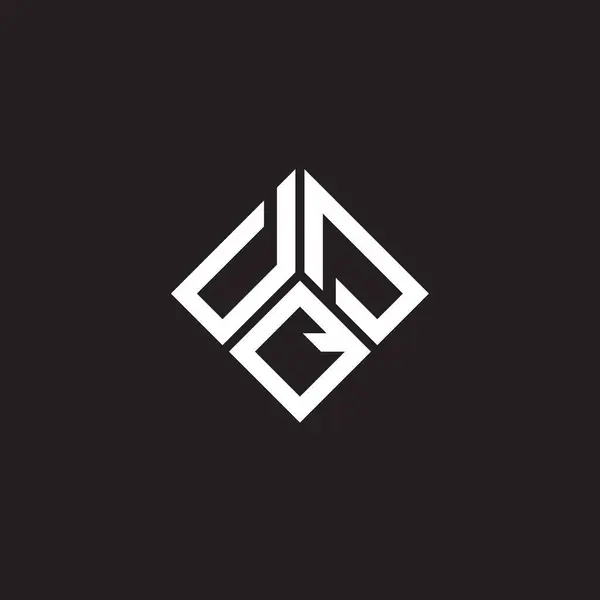Dqd Letter Logo Ontwerp Zwarte Achtergrond Dqd Creatieve Initialen Letter — Stockvector