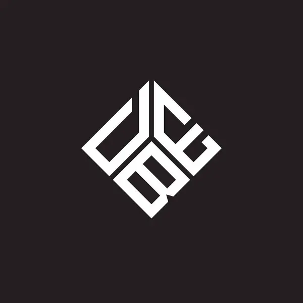 Diseño Del Logotipo Letra Dbe Sobre Fondo Negro Dbe Iniciales — Vector de stock
