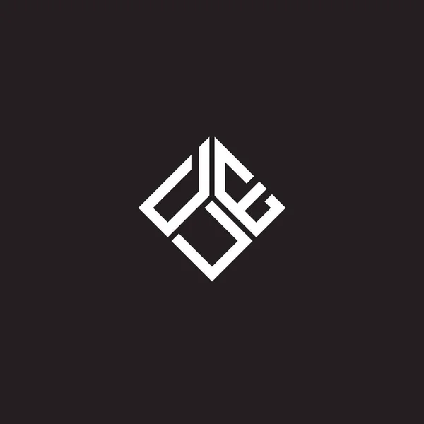 Due Letter Logo Design Black Background Due Creative Initials Letter — Stock Vector