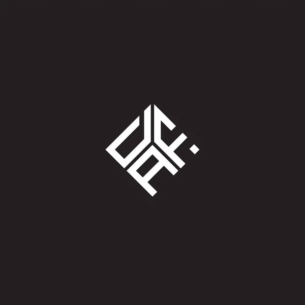Дизайн Логотипа Daf Чёрном Фоне Концепция Логотипа Инициалами Daf Дизайн — стоковый вектор