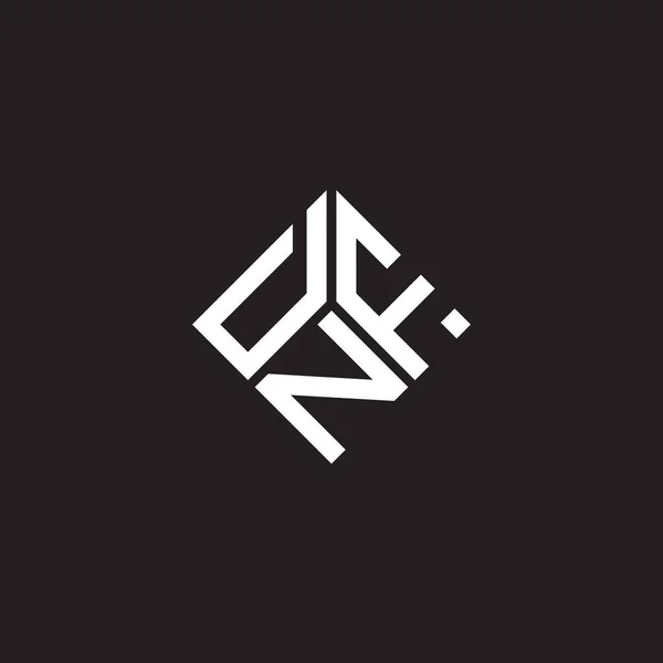 Dnf Letter Logo Design Auf Schwarzem Hintergrund Dnf Kreative Initialen — Stockvektor