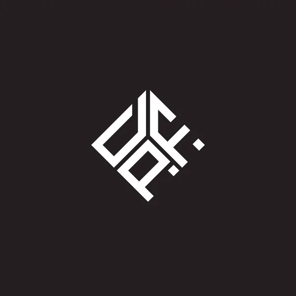 Diseño Del Logotipo Letra Dpf Sobre Fondo Negro Dpf Iniciales — Archivo Imágenes Vectoriales