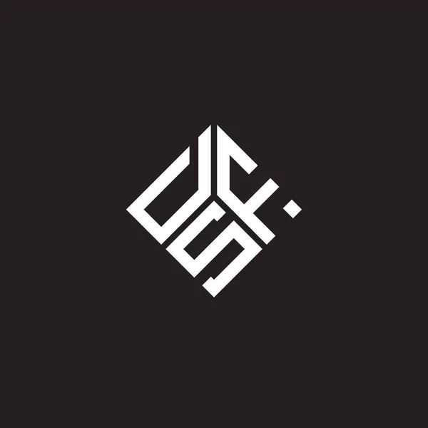 Design Logotipo Carta Dsf Fundo Preto Dsf Iniciais Criativas Conceito —  Vetores de Stock