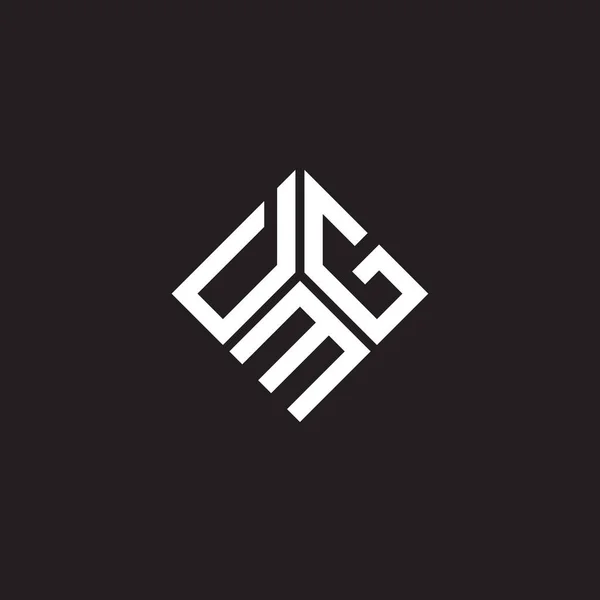 Diseño Del Logotipo Letra Dmg Sobre Fondo Negro Dmg Iniciales — Archivo Imágenes Vectoriales