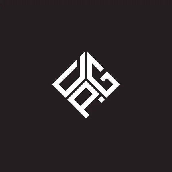 Diseño Del Logotipo Letra Dpg Sobre Fondo Negro Dpg Iniciales — Vector de stock