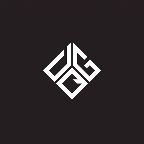 Diseño Del Logotipo Letra Dqg Sobre Fondo Negro Dqg Iniciales — Vector de stock