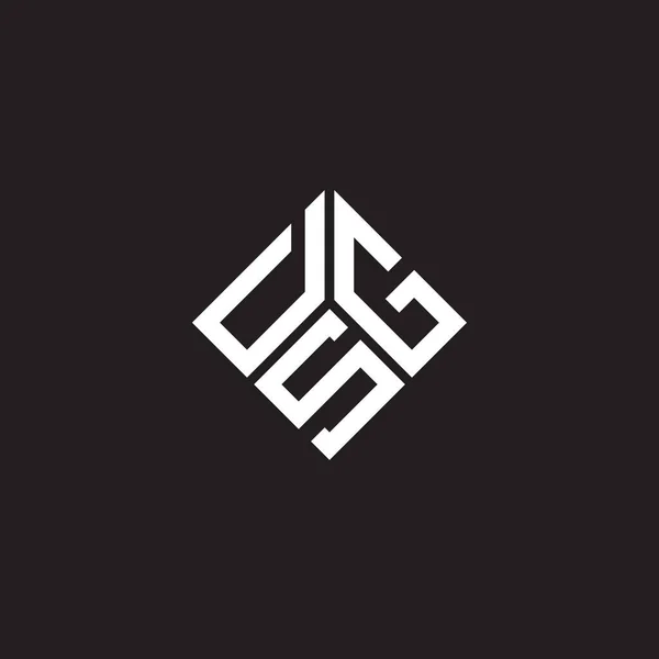 Design Logotipo Carta Dsg Fundo Preto Dsg Iniciais Criativas Conceito — Vetor de Stock