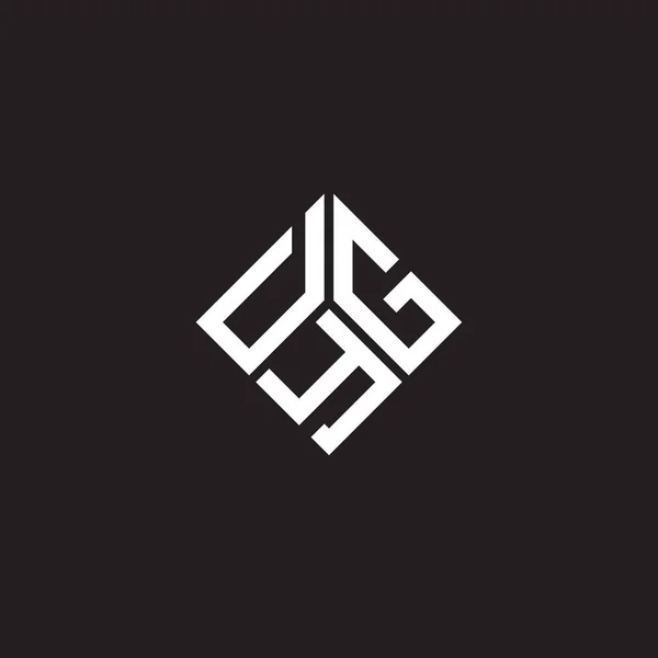 Diseño Del Logotipo Letra Dyg Sobre Fondo Negro Dyg Iniciales — Vector de stock