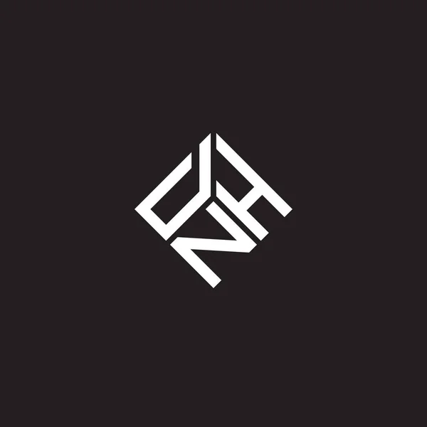 Дизайн Логотипа Dnh Чёрном Фоне Творческие Инициалы Dnh Буквенно Обозначают — стоковый вектор