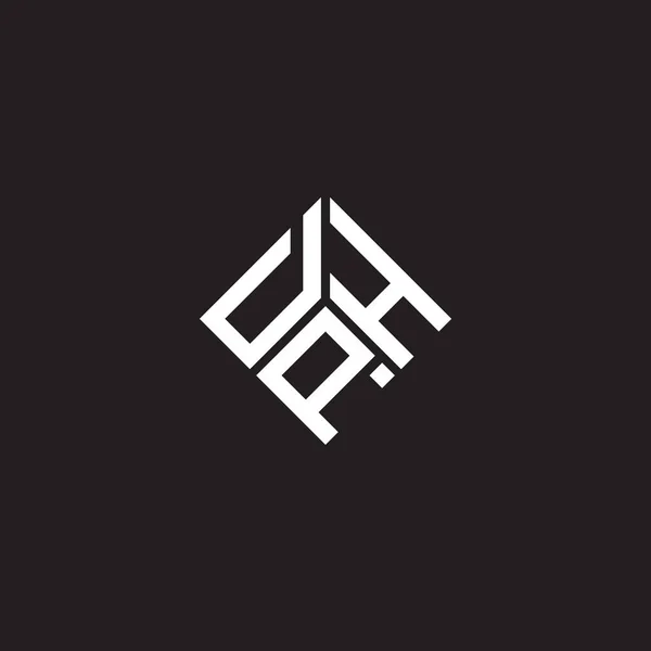 Projekt Logo Litery Dph Czarnym Tle Kreatywne Inicjały Dph Koncepcja — Wektor stockowy