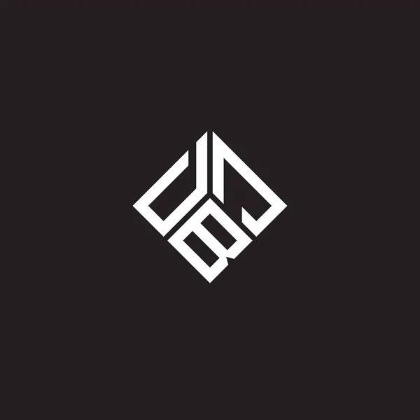Dbj Letter Logo Design Black Background Dbj Creative Initials Letter — Stock Vector