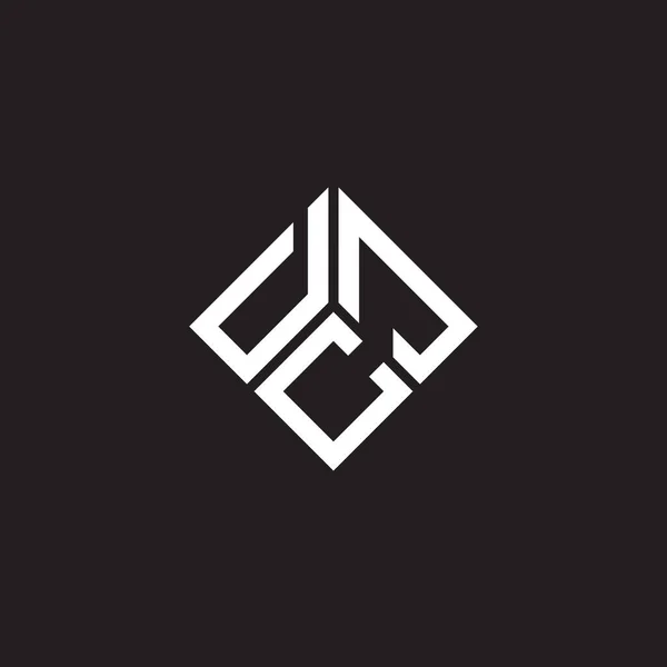 Dcj Letter Logo Ontwerp Zwarte Achtergrond Dcj Creatieve Initialen Letter — Stockvector