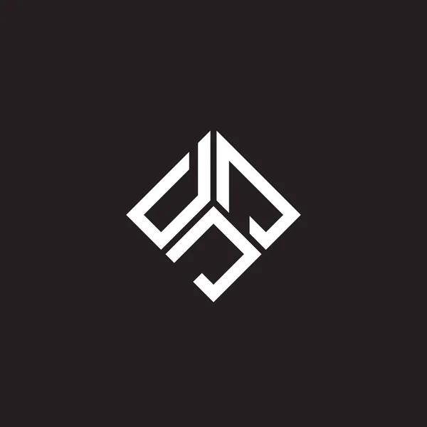 Djj Lettre Logo Design Sur Fond Noir Djj Initiales Créatives — Image vectorielle
