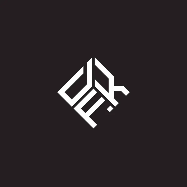 Dfk Letter Logo Design Auf Schwarzem Hintergrund Dfk Kreative Initialen — Stockvektor