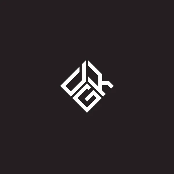 Logo Della Lettera Dgk Sfondo Nero Logo Creativo Della Lettera — Vettoriale Stock