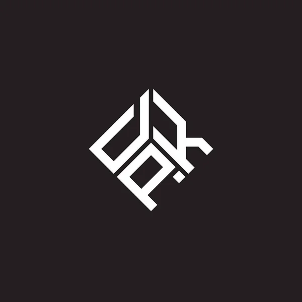 ブラックを基調としたDpkレターロゴデザイン Dpkクリエイティブイニシャルレターロゴコンセプト Dpk手紙デザイン — ストックベクタ
