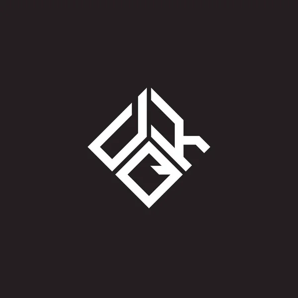 Logo Dqk Sfondo Nero Dqk Creativo Iniziali Lettera Logo Concetto — Vettoriale Stock