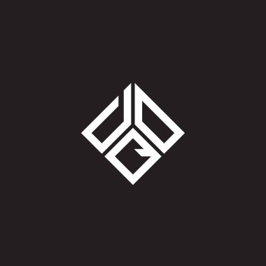 Siyah arka planda DQO harf logosu tasarımı. DQO yaratıcı harf logosu konsepti. DQO harf tasarımı.