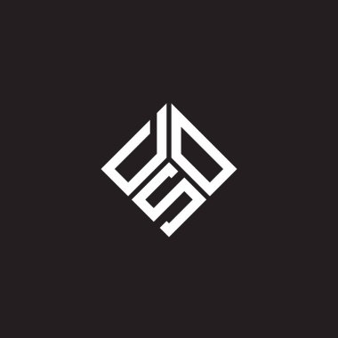 Siyah arka planda DSO harf logosu tasarımı. DSO yaratıcı harfler logosu konsepti. DSO harf tasarımı.