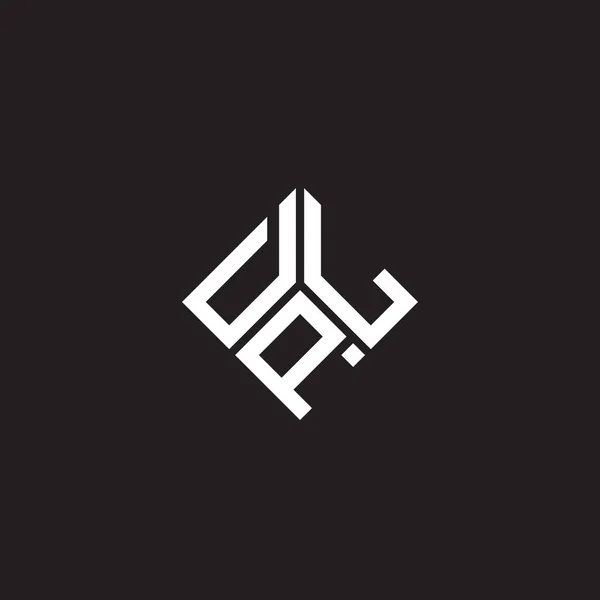 Dpl Brev Logo Design Sort Baggrund Dpl Kreative Initialer Brev – Stock-vektor