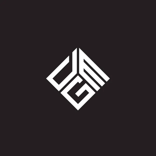 Siyah Arka Planda Dgm Harf Logosu Tasarımı Dgm Yaratıcı Harflerin — Stok Vektör