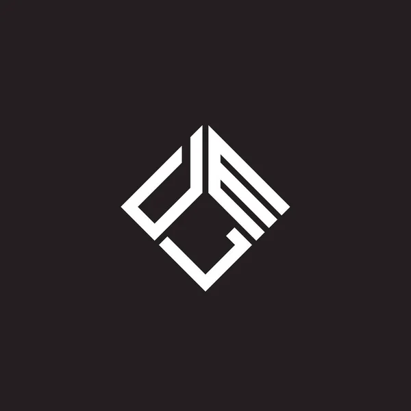 Dlm Logo Ontwerp Zwarte Achtergrond Dlm Creatieve Initialen Letter Logo — Stockvector