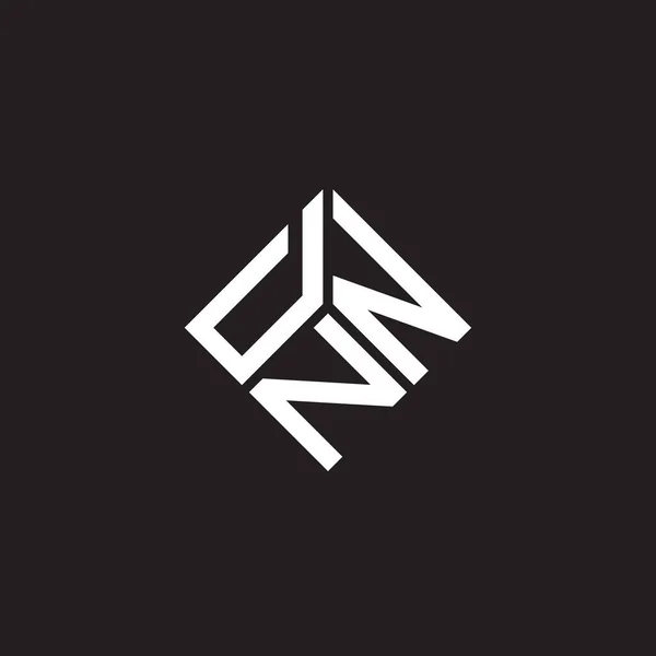 Projekt Logo Litery Dnn Czarnym Tle Kreatywne Inicjały Dnn Koncepcja — Wektor stockowy