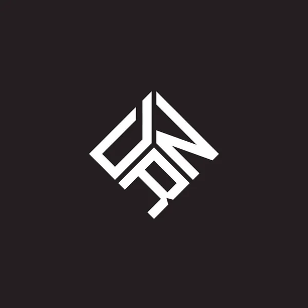 Projekt Logo Litery Drn Czarnym Tle Drn Twórcze Inicjały Koncepcja — Wektor stockowy