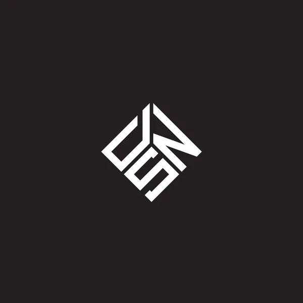 Dsn Letter Logo Design Auf Schwarzem Hintergrund Dsn Kreative Initialen — Stockvektor