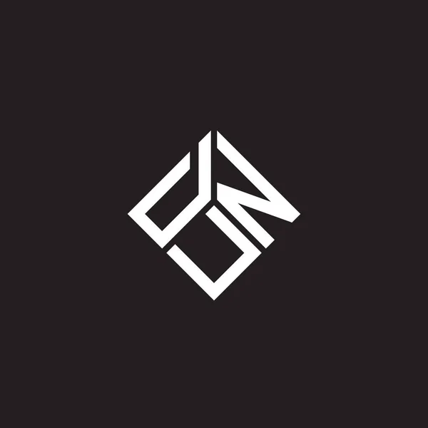 Dun Letter Logo Ontwerp Zwarte Achtergrond Dun Creatieve Initialen Letter — Stockvector
