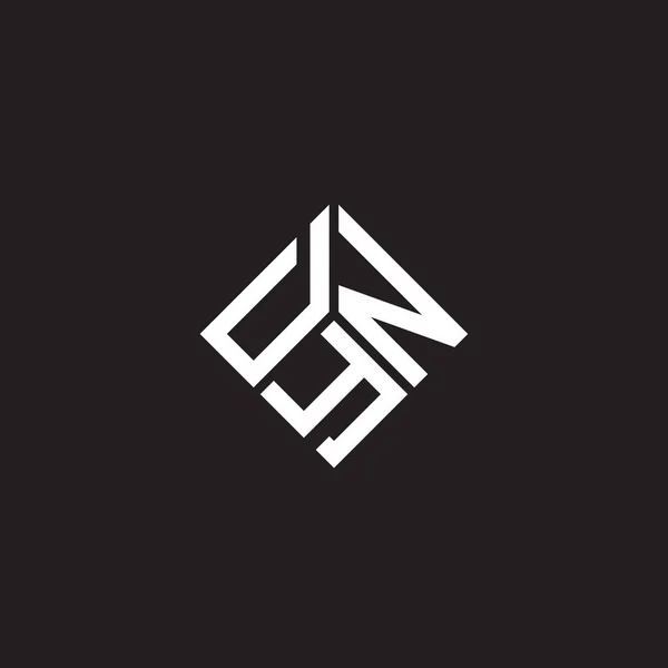 Design Del Logo Della Lettera Dyn Sfondo Nero Concetto Logo — Vettoriale Stock