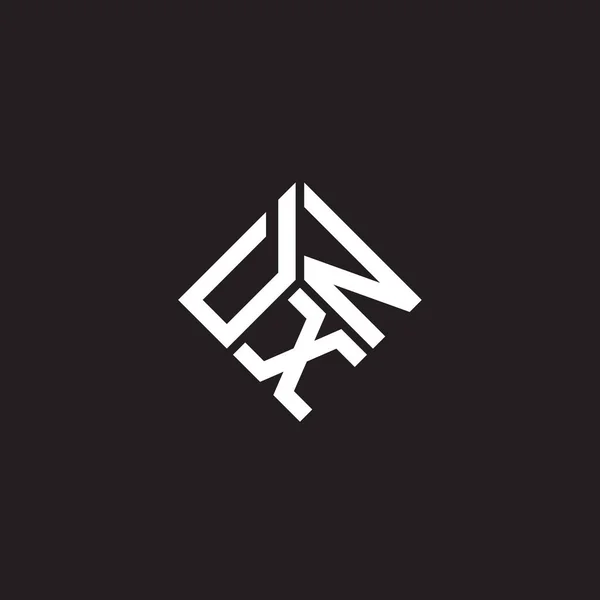 Dxn Letter Logo Ontwerp Zwarte Achtergrond Dxn Creatieve Initialen Letter — Stockvector