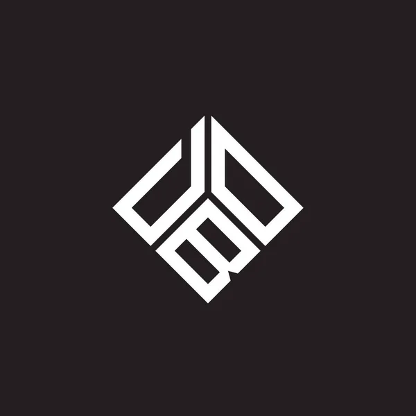Projekt Logo Litery Dbo Czarnym Tle Dbo Twórcze Inicjały Koncepcja — Wektor stockowy