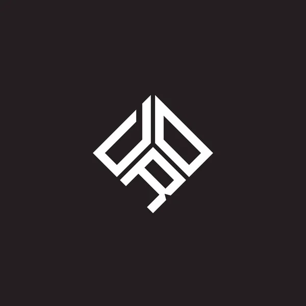 Dro Letter Logo Ontwerp Zwarte Achtergrond Dro Creatieve Initialen Letter — Stockvector