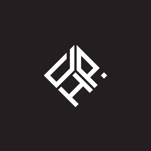 Dhp Lettre Logo Design Sur Fond Noir Dhp Initiales Créatives — Image vectorielle