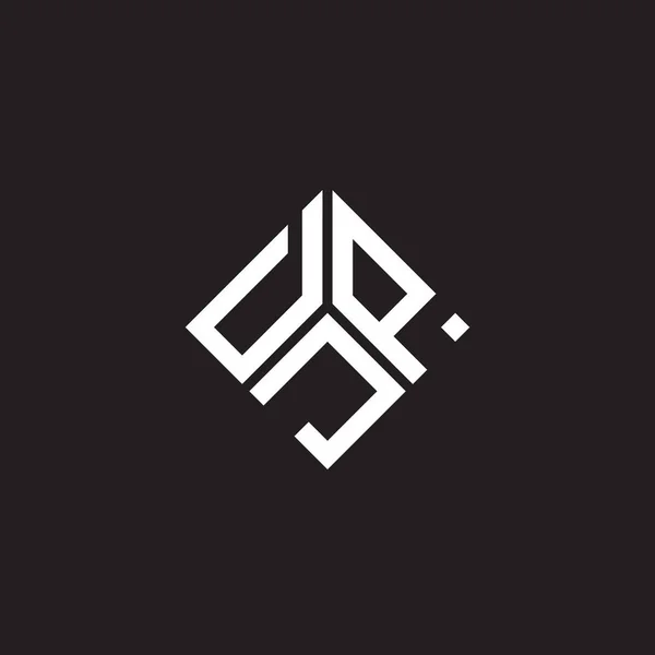 Djp Lettre Logo Design Sur Fond Noir Djp Initiales Créatives — Image vectorielle