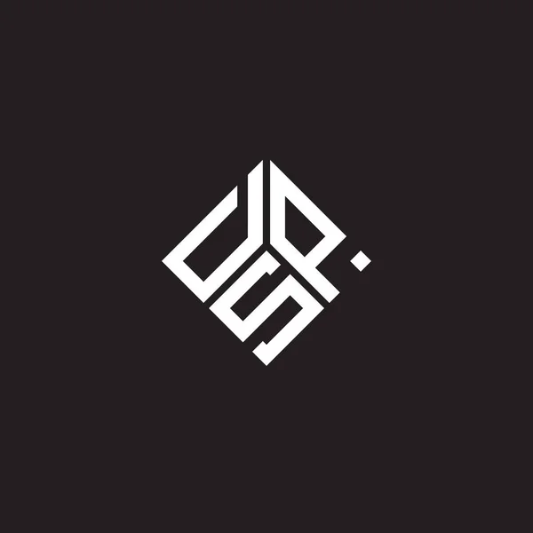 Dsp Letter Logo Ontwerp Zwarte Achtergrond Dsp Creatieve Initialen Letter — Stockvector