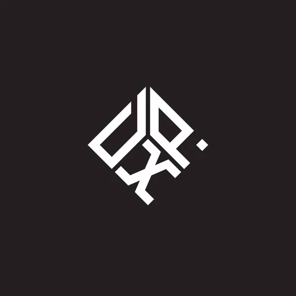 Logo Della Lettera Dxp Sfondo Nero Concetto Logo Lettera Iniziali — Vettoriale Stock