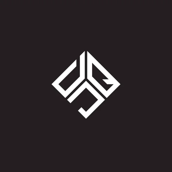 Diseño Del Logotipo Letra Djq Sobre Fondo Negro Djq Iniciales — Archivo Imágenes Vectoriales