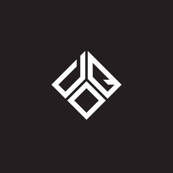 Дизайн Логотипа Doq Чёрном Фоне Концепция Логотипа Doq Creative Initials — стоковый вектор