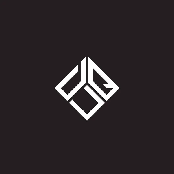 Diseño Del Logotipo Letra Duq Sobre Fondo Negro Duq Iniciales — Vector de stock