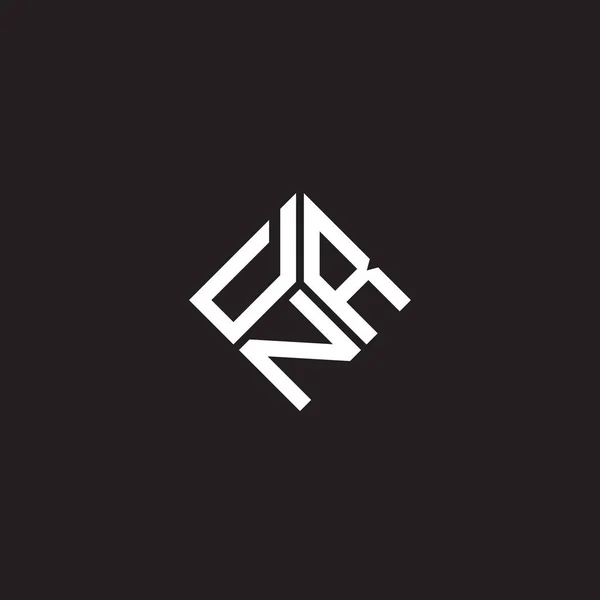 Diseño Del Logotipo Letra Dnr Sobre Fondo Negro Dnr Iniciales — Archivo Imágenes Vectoriales