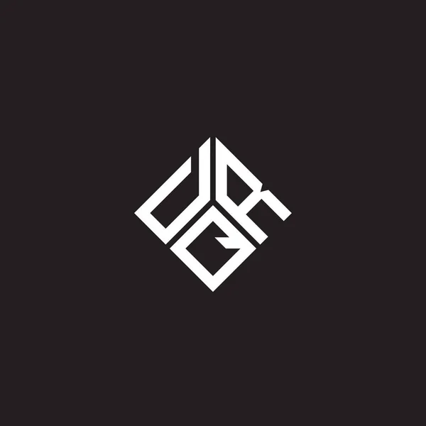 Design Logotipo Carta Dqr Fundo Preto Dqr Iniciais Criativas Conceito — Vetor de Stock