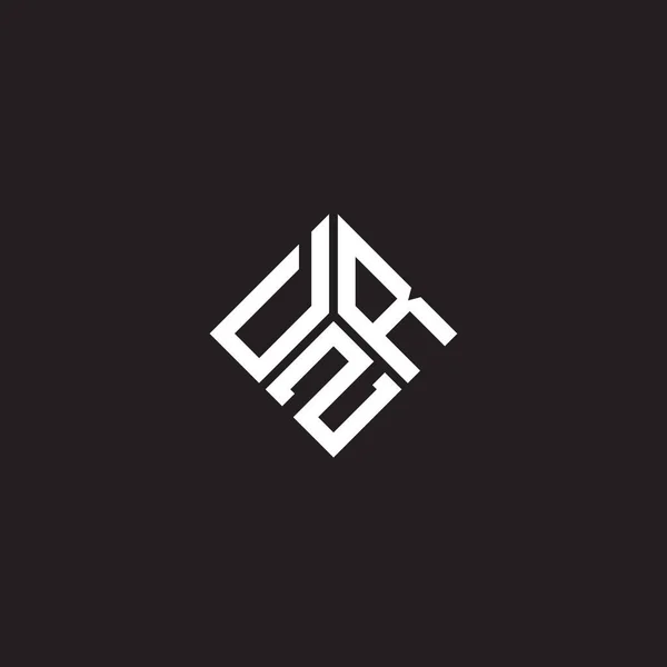 Dzr Brev Logotyp Design Svart Bakgrund Dzr Kreativa Initialer Brev — Stock vektor