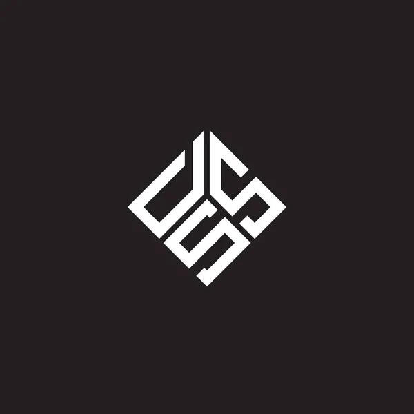 Diseño Del Logotipo Letra Dss Sobre Fondo Negro Dss Iniciales — Vector de stock