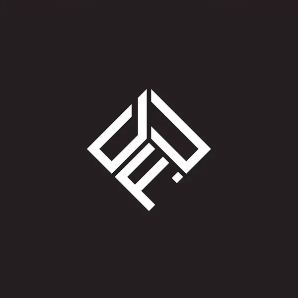 Dfu Lettre Logo Design Sur Fond Noir Dfu Initiales Créatives — Image vectorielle