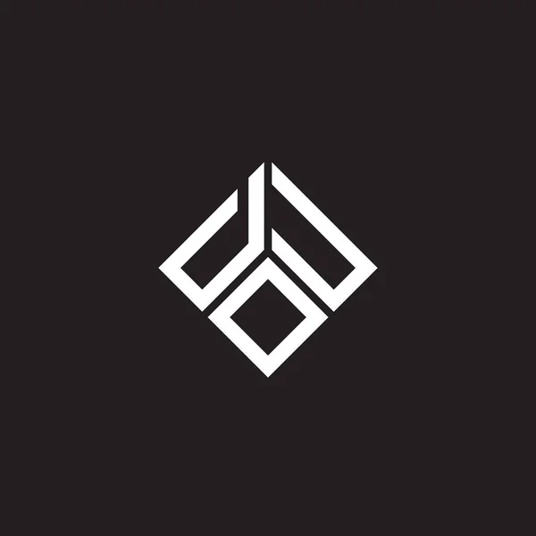 Dou Letter Logo Design Black Background Dou Creative Initials Letter — Stock Vector