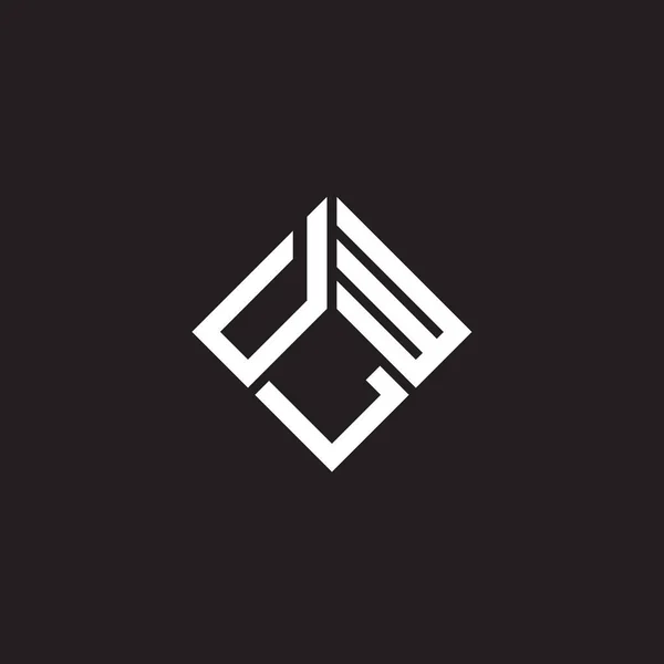 Dlw Letter Logo Design Black Background Dlw Creative Initials Letter — Stock Vector