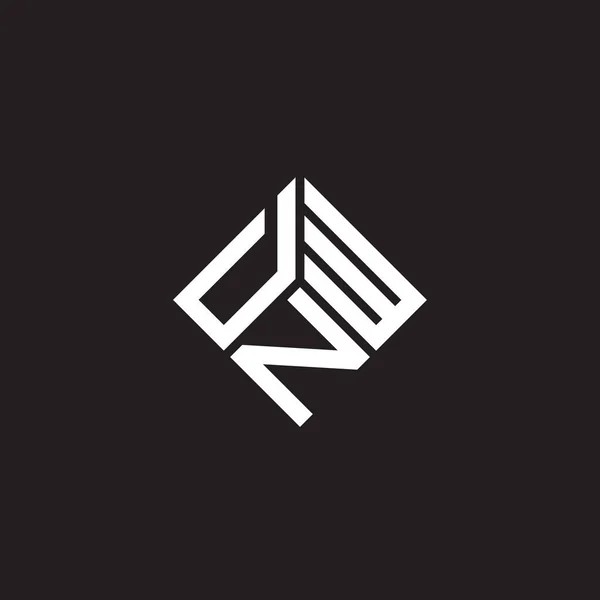 Дизайн Логотипа Dnw Чёрном Фоне Концепция Логотипа Буквенными Инициалами Dnw — стоковый вектор