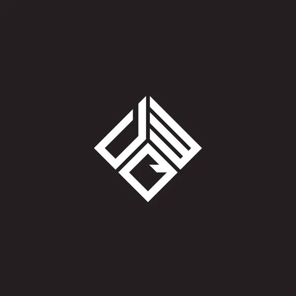Projekt Logo Litery Dqw Czarnym Tle Kreatywne Inicjały Dqw Koncepcja — Wektor stockowy